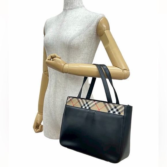 Authentic vintage BURBERRY Handbag leather black - Picture 12 of 12